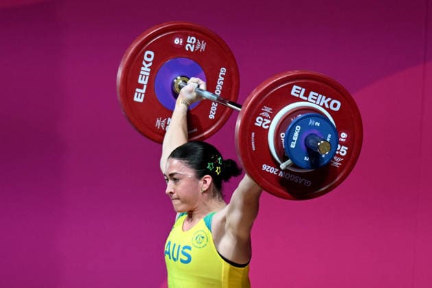 COM26 WEIGHTLIFTING, Isabella Andueza of Australia competes in the Women™s 89kg Weightlifting during the Glasgow 2026 Commonwealth Games at the SEC Armadillo in Glasgow, Scotland, Wednesday, July 29, 2026. ( NO ARCHIVING, EDITORIAL USE ONLY Glasgow Scotland United Kingdom  Copyright: xLUKASxCOCHx 20260729113701470012