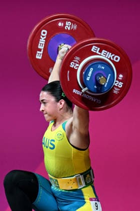 COM26 WEIGHTLIFTING, Isabella Andueza of Australia competes in the Women™s 89kg Weightlifting during the Glasgow 2026 Commonwealth Games at the SEC Armadillo in Glasgow, Scotland, Wednesday, July 29, 2026. ( NO ARCHIVING, EDITORIAL USE ONLY Glasgow Scotland United Kingdom  Copyright: xLUKASxCOCHx 20260729142705857953