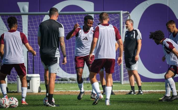 Anderlecht s Marco Kana pictured in action during a training session of Belgian RSC Anderlecht, Wednesday 29 July 2026 in Brussels, in preparations of the second leg of the second qualifying round for the UEFA Europa League against Swedish Hammarby IF. VIRGINIExLEFOUR  x182290192x