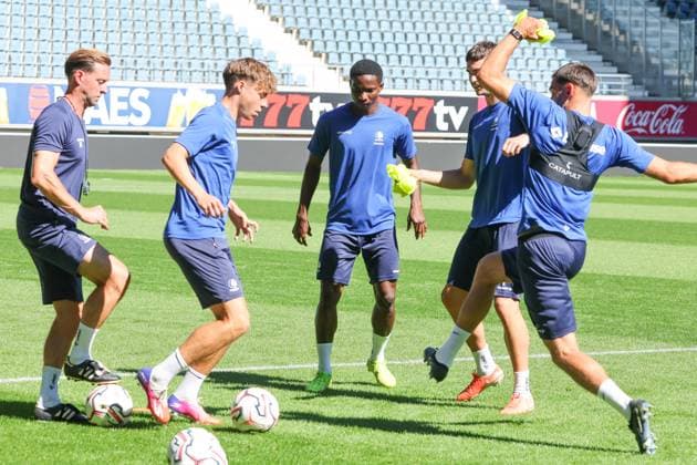 KAA Gent Gent, Belgium 29 07 2026 KAA Gent - LNZ Cherkasy, the players pictured during the training on 29 July 2026. ( Picture by Gianni Barbieux Photo News )  Copyright: xGiannixBarbieuxx