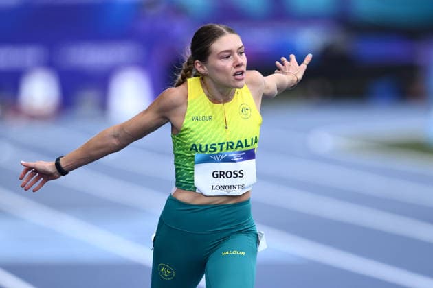 COM26 ATHLETICS, Mia Gross of Australia competes in the Women s 200m Heats during the Glasgow 2026 Commonwealth Games at Scotstoun Stadium in Glasgow, Scotland, Wednesday, July 29, 2026. ( NO ARCHIVING, EDITORIAL USE ONLY Glasgow United Kingdom  Copyright: xJOELxCARRETTx 20260729187359109366