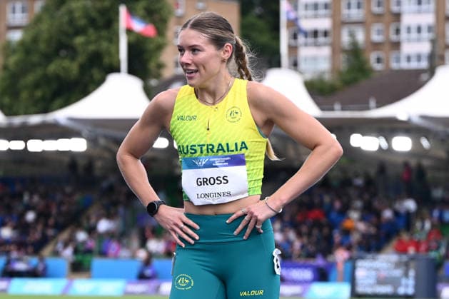 COM26 ATHLETICS, Mia Gross of Australia competes in the Women s 200m Heats during the Glasgow 2026 Commonwealth Games at Scotstoun Stadium in Glasgow, Scotland, Wednesday, July 29, 2026. ( NO ARCHIVING, EDITORIAL USE ONLY Glasgow United Kingdom  Copyright: xJOELxCARRETTx 20260729186096555184