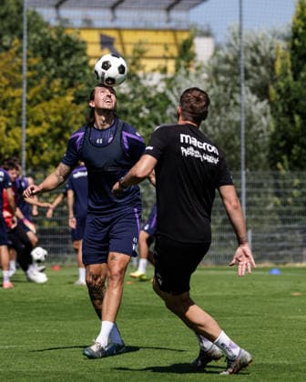 SOCCER - UEFA ECL, A.Wien vs Liepaja VIENNA,AUSTRIA,29.JUL.26 - SOCCER - UEFA Conference League, qualification, Austria Wien vs FK Liepaja, preview, training A.Wien. Image shows Johannes Handl (A.Wien).  GEPAxpictures xArminxRauthner