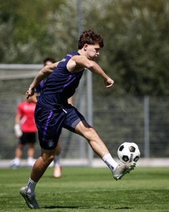 SOCCER - UEFA ECL, A.Wien vs Liepaja VIENNA,AUSTRIA,29.JUL.26 - SOCCER - UEFA Conference League, qualification, Austria Wien vs FK Liepaja, preview, training A.Wien. Image shows Moritz Wels and Jonas Feddersen (A.Wien).  GEPAxpictures xArminxRauthner