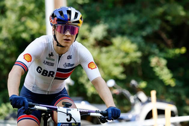 29.07.2026, Monteceneri, Monteceneri, 2026 UEC Mountain Bike European Championships: Cross Country Short Track Official Training, Evie Richards 5 (GBR, Women Elite) Monteceneri Monteceneri Ticino Switzerland *** July 29, 2026, Monteceneri, Monteceneri, 2026 UEC Mountain Bike European Championships Cross Country Short Track Official Training, Evie Richards 5 GBR, Women s Elite, Monteceneri, Monteceneri, Ticino, Switzerland Copyright: xJustPictures.ch FrancescoxMinghettix jp-en-FrMi-_NG_0194
