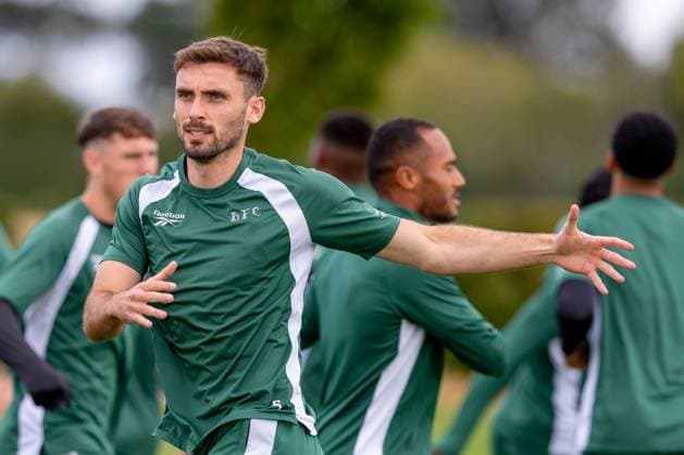 Warren O Hora of Hibernian during a training session ahead of the clash with KF Malisheva Hibernian Training, Football, Hibernian Training Centre, Edinburgh, Scotland, UK - 29 Jul 2026Edinburgh Hibernian Training Centre Scotland United Kingdom EDITORIAL USE ONLY No use with unauthorised audio, video, data, fixture lists, club league logos or live services. Online in-match use limited to 120 images, no video emulation. No use in betting, games or single club league player publications.  Copyright: xAlanxRennie Shutterstockx 17016053p