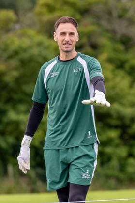 Raphael Sallinger of Hibernian during a training session ahead of the clash with KF Malisheva Hibernian Training, Football, Hibernian Training Centre, Edinburgh, Scotland, UK - 29 Jul 2026Edinburgh Hibernian Training Centre Scotland United Kingdom EDITORIAL USE ONLY No use with unauthorised audio, video, data, fixture lists, club league logos or live services. Online in-match use limited to 120 images, no video emulation. No use in betting, games or single club league player publications.  Copyright: xAlanxRennie Shutterstockx 17016053a