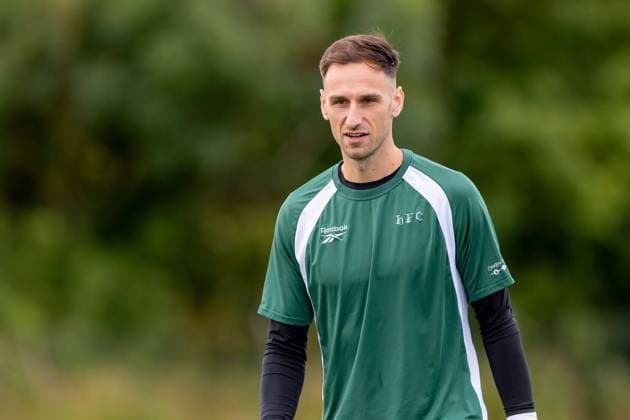Raphael Sallinger of Hibernian during a training session ahead of the clash with KF Malisheva Hibernian Training, Football, Hibernian Training Centre, Edinburgh, Scotland, UK - 29 Jul 2026Edinburgh Hibernian Training Centre Scotland United Kingdom EDITORIAL USE ONLY No use with unauthorised audio, video, data, fixture lists, club league logos or live services. Online in-match use limited to 120 images, no video emulation. No use in betting, games or single club league player publications.  Copyright: xAlanxRennie Shutterstockx 17016053c