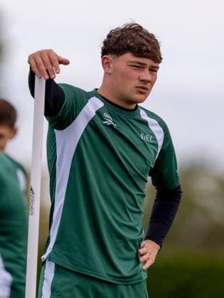 Owen Elding of Hibernian during a training session ahead of the clash with KF Malisheva Hibernian Training, Football, Hibernian Training Centre, Edinburgh, Scotland, UK - 29 Jul 2026Edinburgh Hibernian Training Centre Scotland United Kingdom EDITORIAL USE ONLY No use with unauthorised audio, video, data, fixture lists, club league logos or live services. Online in-match use limited to 120 images, no video emulation. No use in betting, games or single club league player publications.  Copyright: xAlanxRennie Shutterstockx 17016053ag