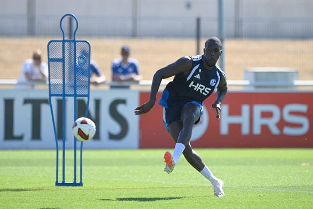 Bryan LASME (GE) Training des FC Schalke 04 (GE) am 29.07.2026 auf dem Trainingsgelaende in Gelsenkirchen Deutschland. Â *** Bryan LASME GE: FC Schalke 04 GE training session on July 29, 2026, at the training facility in Gelsenkirchen, Germany Â