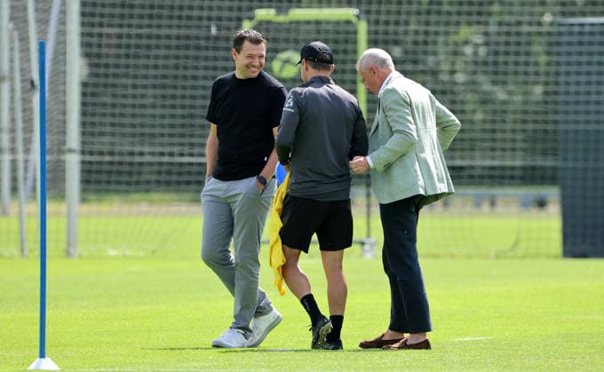 Sportdirektor Benjamin Weber, Trainer Stefan Leitl, Geschäftsführer Dr. Peter Görlich Fußball Fussball Saison 2026 2027 2.Bundesliga Herren DFL 29.07.2026 Training Hertha BSC Berlin DFL regulations prohibit any use of photographs as image sequences and or quasi-video. *** Sports Director Benjamin Weber, Coach Stefan Leitl, Managing Director Dr. Peter Görlich Sports Soccer Soccer 2026–2027 Season 2. Bundesliga Men s DFL July 29, 2026 Training Hertha BSC Berlin DFL regulations prohibit any use of photographs as image sequences and or quasi-video