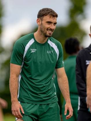 Warren O Hora of Hibernian during a training session ahead of the clash with KF Malisheva Hibernian Training, Football, Hibernian Training Centre, Edinburgh, Scotland, UK - 29 Jul 2026Edinburgh Hibernian Training Centre Scotland United Kingdom EDITORIAL USE ONLY No use with unauthorised audio, video, data, fixture lists, club league logos or live services. Online in-match use limited to 120 images, no video emulation. No use in betting, games or single club league player publications.  Copyright: xAlanxRennie Shutterstockx 17016053bh