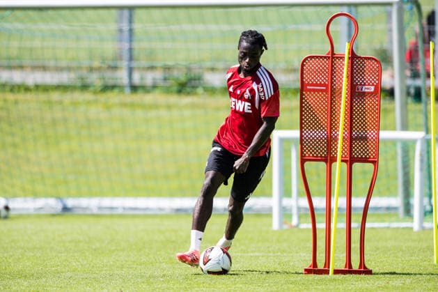 ST. JOHANN IN TIROL, AUSTRIA - JULY 29: Gideon Mensah (1. FC Koeln, 14) training individually during a training session at trainings camp in Kitzbuehel of season 2026 27 at Koasastadion on July 29, 2026 in St. Johann in Tirol, Austria. Austria Copyright: xSteffiexWunderlx