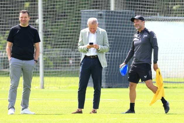 29.07.2026, DEU GER, Fussball , 2.Fussballbundesliga 2026 2027 (im Ligabetrieb zusätzlich: Spieltag, Saison 20xx 20xx), Berliner Olympiastadion, Hertha BSC, Training Dr. Peter Goerlich - Geschaeftsfuehrung, Cheftrainer Stefan Leitl (Hertha BSC Berlin), Benjamin Weber (Sportdirektor, Hertha BSC Berlin), 2. Liga: DFB DFL regulations prohibit any use of photographs as image sequences and or quasi-video) Nordphoto Berlin Sportforum Berlin Deutschland *** July 29, 2026, Germany, Soccer, 2026–2027 Bundesliga 2, additional matchday in the league schedule, 20xx–20xx season, Berlin Olympic Stadium, Hertha BSC, Training: Dr. Peter Goerlich (Managing Director), Head Coach Stefan Leitl (Hertha BSC Berlin), Benjamin Weber (Sports Director, Hertha BSC Berlin), 2nd Division; DFB and DFL regulations prohibit any use of photographs as image sequences and or quasi-video. Nordphoto Berlin, Sportforum Berlin, Germany Copyright: xNordphotox xEnglerx