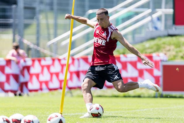 ST. JOHANN IN TIROL, AUSTRIA - JULY 29: Said El Mala (1. FC Koeln, 13) shooting the ball during a training session at trainings camp in Kitzbuehel of season 2026 27 at Koasastadion on July 29, 2026 in St. Johann in Tirol, Austria. Austria Copyright: xSteffiexWunderlx
