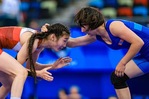 U17, U 17 Wrestling World Championships 49kg WW - Irina Tsydeeva (RUS) df. Enerel Munkhbat (MGL) *** U17 Wrestling World Championships, 49 kg, Women s Weight Class: Irina Tsydeeva (RUS) defeated Enerel Munkhbat (MGL) by default Copyright: xUnitedxWorldxWrestlingx xAmirrezx UWW-U17-WC-BAKU-2026