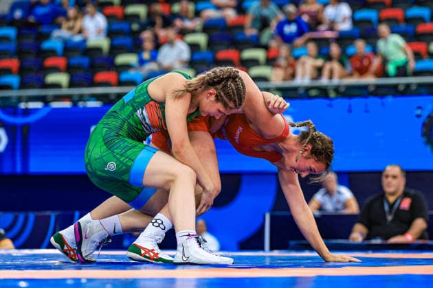 U17, U 17 Wrestling World Championships 73kg WW - Bianka Barany Almasi (HUN) df. Lyra Lederer (GER) *** U17 Wrestling World Championships, 73 kg, WW: Bianka Barany Almasi (HUN) def. Lyra Lederer (GER) Copyright: xUnitedxWorldxWrestlingx xAmirrezx UWW-U17-WC-BAKU-2026