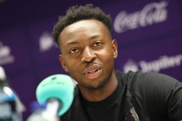 Anderlecht s Marco Kana pictured during a press conference, PK, Pressekonferenz of Belgian RSC Anderlecht, Wednesday 29 July 2026 in Brussels, in preparations of the second leg of the second qualifying round for the UEFA Europa League against Swedish Hammarby IF. VIRGINIExLEFOUR  x182304148x