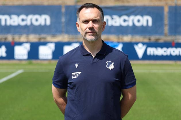 23.07.2026, xrekx, Fussball 1.Bundesliga, TSG 1899 Hoffenheim - Fototermin Saison 2026 27 v.l. Timo Seyfert Zeugwart (TSG Hoffenheim) (DFL DFB REGULATIONS PROHIBIT ANY USE OF PHOTOGRAPHS as IMAGE SEQUENCES and or QUASI-VIDEO) Sinsheim *** July 23, 2026, xrekx, Soccer, Bundesliga 1, TSG 1899 Hoffenheim Photo Session, 2026–27 Season, from left: Timo Seyfert, Equipment Manager, TSG Hoffenheim. DFL and DFB regulations prohibit any use of photographs as image sequences and or quasi-video. Sinsheim