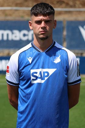23.07.2026, xrekx, Fussball 1.Bundesliga, TSG 1899 Hoffenheim - Fototermin Saison 2026 27 v.l. Albian Hajdari (TSG Hoffenheim) (DFL DFB REGULATIONS PROHIBIT ANY USE OF PHOTOGRAPHS as IMAGE SEQUENCES and or QUASI-VIDEO) Sinsheim *** July 23, 2026, xrekx, Soccer, Bundesliga 1, TSG 1899 Hoffenheim Photo Session, 2026–27 Season, from left: Albian Hajdari, TSG Hoffenheim. DFL and DFB regulations prohibit any use of photographs as image sequences and or quasi-video. Sinsheim