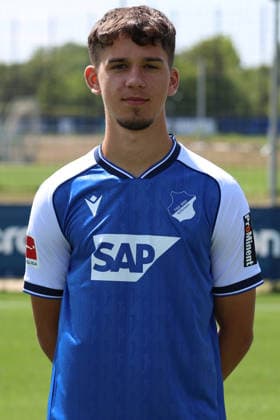 23.07.2026, xrekx, Fussball 1.Bundesliga, TSG 1899 Hoffenheim - Fototermin Saison 2026 27 v.l. Cajetan Lenz (TSG Hoffenheim) (DFL DFB REGULATIONS PROHIBIT ANY USE OF PHOTOGRAPHS as IMAGE SEQUENCES and or QUASI-VIDEO) Sinsheim *** July 23, 2026, xrekx, Soccer, Bundesliga 1, TSG 1899 Hoffenheim Photo Session, 2026–27 Season, from left: Cajetan Lenz, TSG Hoffenheim. DFL and DFB regulations prohibit any use of photographs as image sequences and or quasi-video. Sinsheim