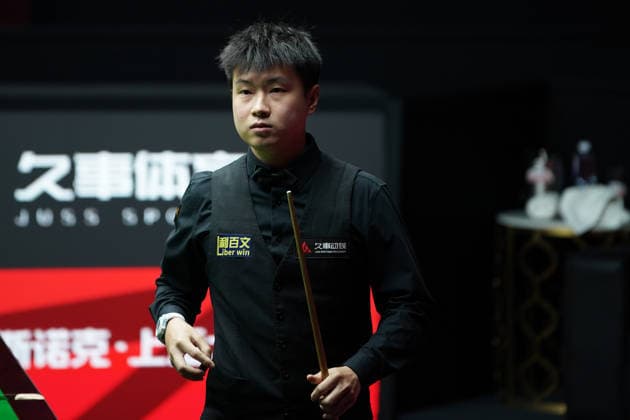 SHANGHAI, CHINA - JULY 29: Zhao Xintong of China plays a shot in the second round match against Ding Junhui of China on Day 3 of the 2026 Snooker Shanghai Masters on July 29, 2026 in Shanghai, China.  Copyright: xTaixChengzhex 111657087656