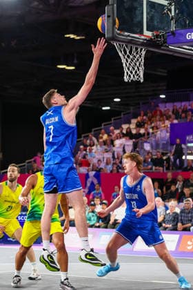 RECORD DATE NOT STATED 29th July 2026; Glasgow, Scotland; 2026 Commonwealth Games, Day Seven; 3x3 Basketball semi final, F Malcolm (SCO) scores a basket RogerxEvans