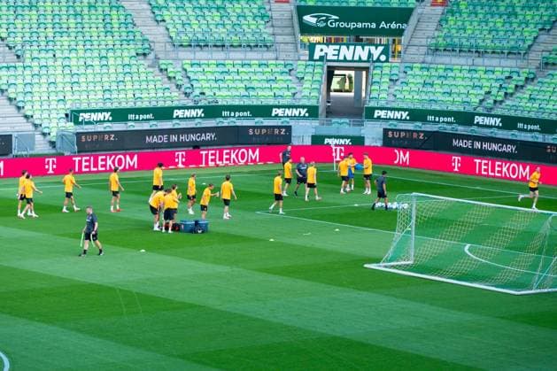 Budapest , 29-07-2026 , Groupama Arena , season 2026 2027 , UEFA Europa League play-off football , training FC Twente , picture shows training Training Twente in Budapest  x205308641x Copyright: