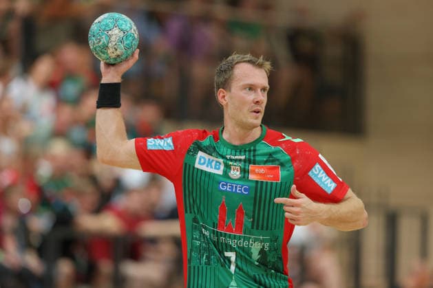 29.07.2026, xtgx, Handball Testspiel, SC Magdeburg - HSC 2000 Coburg v.l. Felix Claar (Magdeburg, 7) Halle *** July 29, 2026, xtgx, Handball Exhibition Match, SC Magdeburg vs. HSC 2000 Coburg, photo by Felix Claar, Magdeburg, Hall 7
