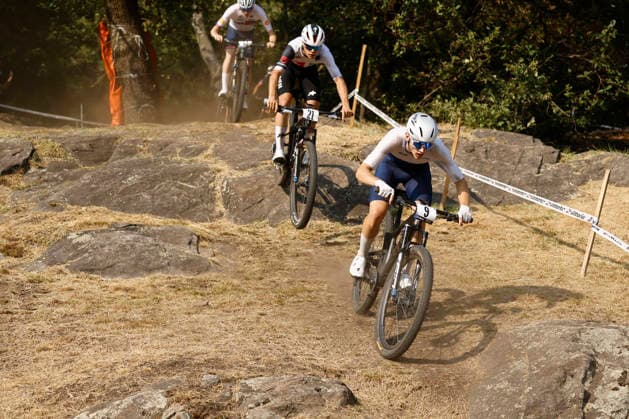 29.07.2026, Monteceneri, Monteceneri, 2026 UEC MTB European Championship, EM, Europameisterschaft XCC Qualifications Men Juniorr, Head 2, Niko Terho 9 (FIN), Marwan Barhoumi 21 (SUI) and Arthur Limb 15 (GBR) Monteceneri Monteceneri Ticino Switzerland *** July 29, 2026, Monteceneri, Monteceneri, 2026 UEC MTB European Championship XCC Qualifications Men s Junior, Head 2, Niko Terho 9 FIN, Marwan Barhoumi 21 SUI, and Arthur Limb 15 GBR Monteceneri Monteceneri Ticino Switzerland Copyright: xJustPictures.ch FrancescoxMinghettix jp-en-FrMi-_NG_0707
