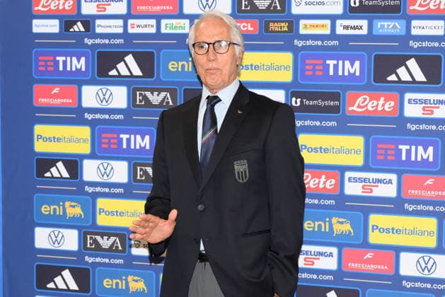 IPA87092943 - Giovanni Malago’ during the press conference, PK, Pressekonferenz to introduce Technical Commissioner Roberto Mancini and Technical Director Claudio Ranieri at the FIGC headquarters on Via Po in Rome, Italy—Wednesday, July 29, 2025. Sports—Soccer.  Copyright: xFabrizioxCorradetti IPAxSportx xx 87092943