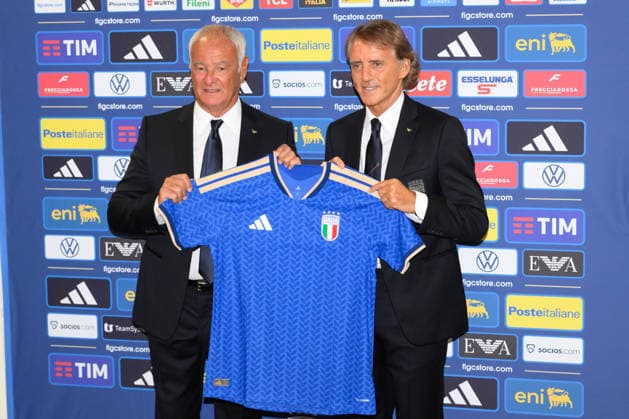 IPA87092947 - Claudio Ranieri and Roberto Mancini during the press conference, PK, Pressekonferenz to introduce Technical Commissioner Roberto Mancini and Technical Director Claudio Ranieri at the FIGC headquarters on Via Po in Rome, Italy—Wednesday, July 29, 2025. Sports—Soccer.  Copyright: xFabrizioxCorradetti IPAxSportx xx 87092947