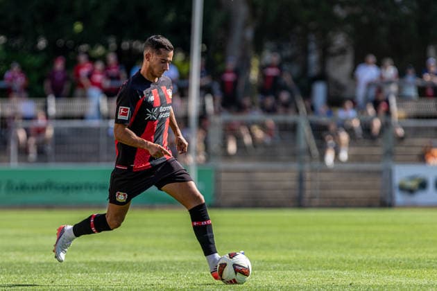 Testspiel: Bayer 04 Leverkusen - KRC Genk; 29.07.2026 Lucas Vazquez (Bayer 04 Leverkusen, 21) Testspiel: Bayer 04 Leverkusen - KRC Genk; Ulrich-Haberland-Stadion, Leverkusen; 29.07.2026 *** Friendly Match: Bayer 04 Leverkusen vs. KRC Genk, July 29, 2026; Lucas Vázquez, Bayer 04 Leverkusen, 21; Friendly Match: Bayer 04 Leverkusen vs. KRC Genk, Ulrich Haberland Stadium, Leverkusen, July 29, 2026 Copyright: xBEAUTIFULxSPORTS Buriakovx