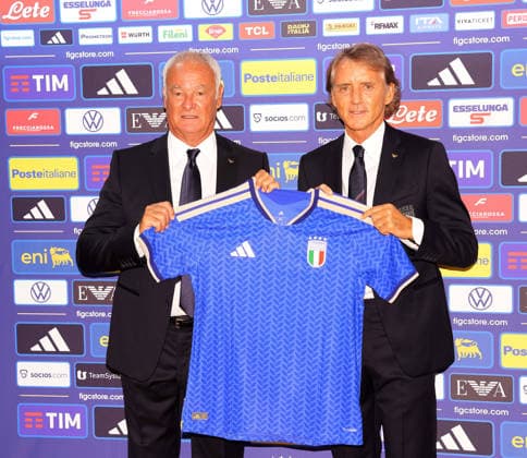 Claudio Ranieri Roberto Mancini during press conference, PK, Pressekonferenz to present new coach Roberto Mancini and new technical director Claudio Ranieri at the Rome s, Italy - Wednesday July 29, 2026 - Soccer ( Photo by Alfredo Falcone LaPresse )  Copyright: xAlfredoxFalcone LaPressex
