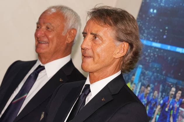 Roberto Mancini during press conference, PK, Pressekonferenz to present new coach Roberto Mancini and new technical director Claudio Ranieri at the Rome s, Italy - Wednesday July 29, 2026 - Soccer ( Photo by Alfredo Falcone LaPresse )  Copyright: xAlfredoxFalcone LaPressex