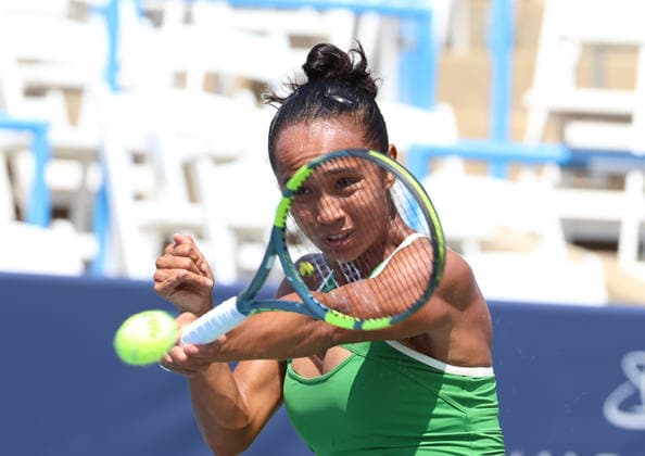 July 29, 2026, Washington, Illinois, USA: LEYLAH FERNANDEZ of Canada during the match against A. Eala of of Phillipines in the second round of Mubadala Washington DC, USA. Washington USA - ZUMAc278 20260729_zsp_c278_016 Copyright: xMarcinxCholewinskix