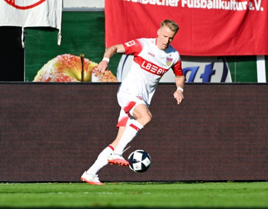 29.07.2026, xpsx, Fussball Testspiel, Kickers Offenbach - VfB Stuttgart v.l. Chris Führich (VfB Stuttgart) (DFL DFB REGULATIONS PROHIBIT ANY USE OF PHOTOGRAPHS as IMAGE SEQUENCES and or QUASI-VIDEO) emspor Offenbach *** July 29, 2026, xpsx, soccer friendly match, Kickers Offenbach vs. VfB Stuttgart, photo by Chris Führich, VfB Stuttgart. DFL and DFB regulations prohibit any use of photographs as image sequences and or quasi-video. emspor Offenbach