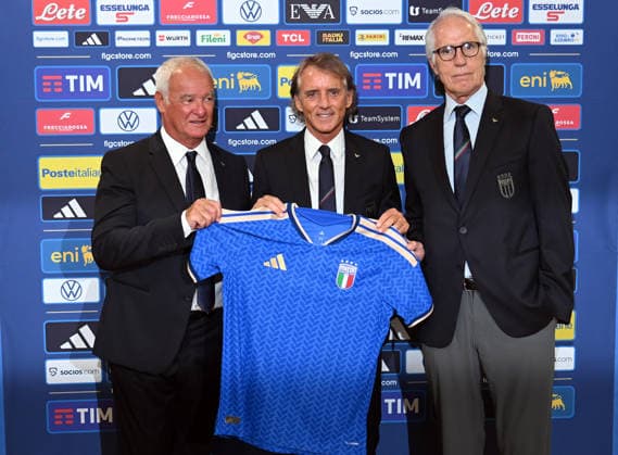 July 29, 2026, Roma, ITALY: From left: new technical director Claudio Ranieri, new Italian national soccer team coach Roberto Mancini, and FIGC president Giovanni MalagÃ², Rome, 29 July 2026. ANSA FABIO CIMAGLIA + ATTENZIONE LA FOTO NON PUO ESSERE PUBBLICATA O RIPRODOTTA SENZA L AUTORIZZAZIONE DELLA FONTE DI ORIGINE CUI SI RINVIA + NPK  - ZUMAa110 20260729_zaf_a110_002 Copyright: xFabioxCimagliax