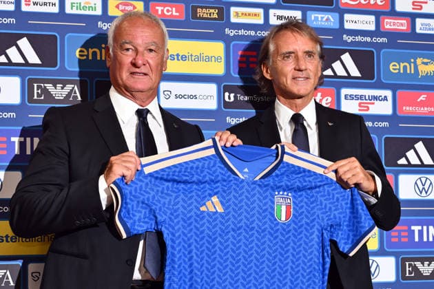 As Roma 29 07 2026 - presentazione allenatore Italia foto Antonello Sammarco Image nella foto: Claudio Ranieri-Roberto Mancini 