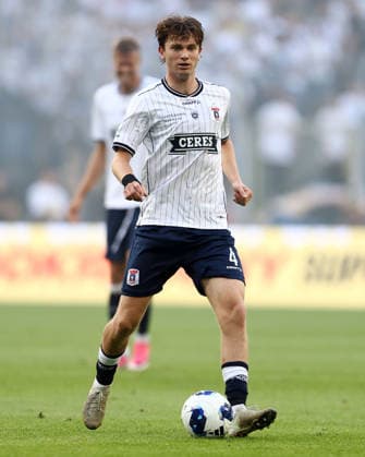 Lech Poznan V Aarhus GF - UEFA Champions League 2026 2027 Second Qualifying Round Second Leg Magnus Knudsen during the UEFA Champions League 2026 2027 Second Qualifying Round Second Leg match between Lech Poznan and Aarhus GF at Enea Stadium in Poznan, Poland, on July 29, 2026. Poznan Poland  Copyright: xPiotrxMatusewiczx originalFilename:matusewicz-lechpozn260729_npJZD.jpg