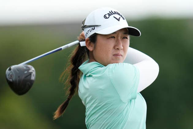 LYTHAM, ENGLAND - JULY 29: Jing Yan (USA) plays from the fourteenth tee during Practice at the 50th AIG Women™s Open Championship at the Royal Lytham and St Anne™s Golf Club, Lytham on July 29, 2026 in Lancashire, England The 50th AIG Women™s Open Championship