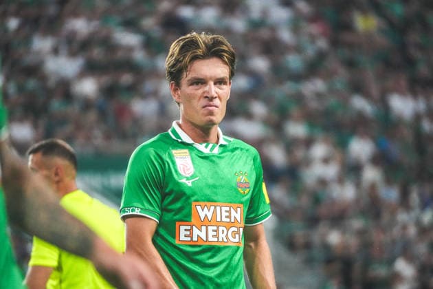 Fussball: Österreich: UEFA Conference League Qualifikation 2026 2027 - 2. Runde, 29.07.2027 - SK Rapid Wien (Österreich) vs. FC Santa Coloma (Andorra) - Allianz Stadion (Weststadion, Wien Hütteldorf): Nicolas Bajlicz (SK Rapid Wien) *** Soccer Austria UEFA Conference League Qualifiers 2026–2027, Round 2, July 29, 2027 SK Rapid Vienna (Austria) vs. FC Santa Coloma (Andorra) Allianz Stadium (Weststadion), Vienna-Hütteldorf Nicolas Bajlicz SK Rapid Vienna Copyright: xLukasxBierederx