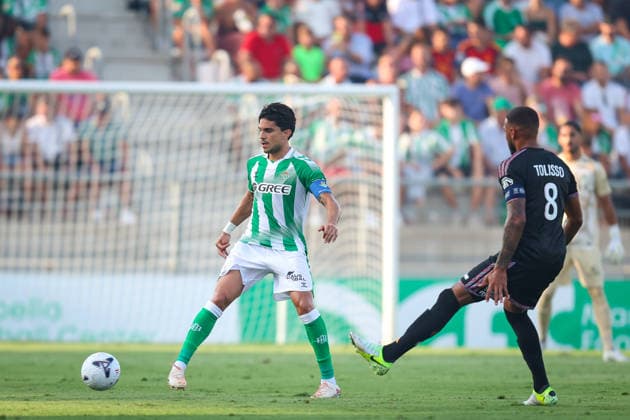 ESP preseason: Real Betis v Olympique the Lion. Marc Bartra of Real Betis during a preseason friendly match between Real Betis v Olympique., played Municipal Stadium of La Linea in Cadiz on July 29, 2026. Cadiz Spain Soccer *** ESP Preseason: Real Betis vs. Olympique — Real Betis Marc Bartra during a preseason friendly match between Real Betis and Olympique, played at the Municipal Stadium of La Línea in Cádiz on July 29, 2026. Cádiz, Spain. Soccer Copyright: xRafaelxRomanx xAgenciaxLOFx