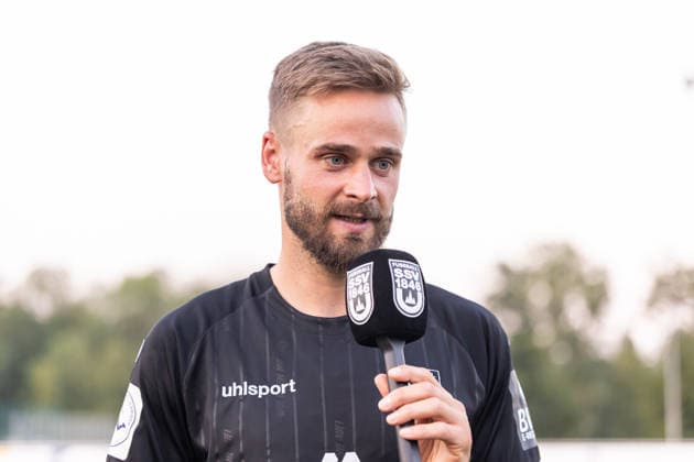 Interview Lucas Röser (SSV Ulm 1846 Fußball, 09) VfB Friedrichshafen vs. SSV Ulm 1846 Fußball, Fussball, Wfv-Pokal, 2. Runde, Zeppelinstadion Friedrichshafen 29.07.26 VfB Friedrichshafen vs. SSV Ulm 1846 Fußball, Fussball, Wfv-Pokal, 2. Runde, Zeppelinstadion Friedrichshafen 29.07.26 Friedrichshafen *** Interview with Lucas Röser, SSV Ulm 1846 Soccer, July 9: VfB Friedrichshafen vs. SSV Ulm 1846 Soccer, Wfv Cup, Round 2, Zeppelinstadion Friedrichshafen, July 29, 2026, VfB Friedrichshafen vs. SSV Ulm 1846 Soccer, WfV Cup, 2nd Round, Zeppelinstadion Friedrichshafen, July 29, 2026, Friedrichshafen Copyright: xEibner-Pressefotox EP_EER