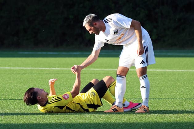29.07.2026, xrekx, Fussball Schroeder-Liga Saar, 1. FC Saarbruecken II - SpVgg Quierschied v.l. Lo Scrudato Gianluca (1. FC Saarbrücken II) Mittermüller Lukas (SpVgg Quierschied) (DFL DFB REGULATIONS PROHIBIT ANY USE OF PHOTOGRAPHS as IMAGE SEQUENCES and or QUASI-VIDEO) Saarbruecken *** July 29, 2026, xrekx, Soccer Schroeder League Saar, 1 FC Saarbrücken II vs. SpVgg Quierschied – Lo Scrudato, Gianluca; 1 FC Saarbrücken II – Mittermüller, Lukas; SpVgg Quierschied. DFL and DFB regulations prohibit any use of photographs as image sequences and or quasi-video. Saarbruecken