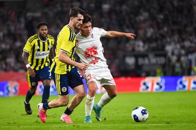 ZABRZE 29.07.2026 MECZ II RUNDA ELIMINACJYJNA LIGA MISTRZOW SEZON 2026 27: GORNIK ZABRZE - FENERBAHCE SK --- UEFA CHAMPIONS LEAGUE SECOND QUALIFYING ROUND MATCH: GORNIK ZABRZE - FENERBAHCE SK MAKSYM KHLAN FOT. WIKTOR FARYNA 400MM.PL NEWSPIX.PL --- newspix.pl 