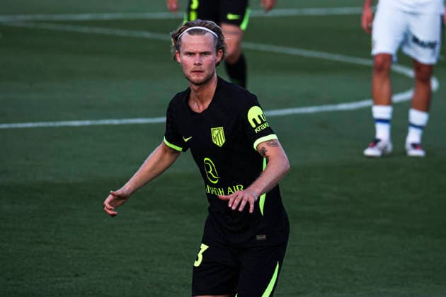 ESP: Atletico de Madrid v Getafe CF Pre season match 2026 2027 Morten Hjuldmand of Atletico de Madrid during Pre season match between Atletico de Madrid and Getafe at Estadio Cerro del Espino on July 29, 2026 in Majadahonda, Madrid, Spain. Madrid Madrid Spain Football *** ESP Atlético de Madrid vs. Getafe CF, 2026–2027 Preseason Match: Morten Hjuldmand of Atlético de Madrid during the preseason match between Atlético de Madrid and Getafe at Estadio Cerro del Espino on July 29, 2026, in Majadahonda, Madrid, Spain Madrid Madrid Spain Soccer Copyright: xAlejandroxMatiasx