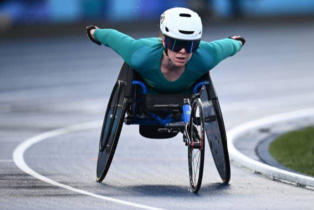 COM26 ATHLETICS, Mikaela Dingley of Australia competes during the Womens T54 Final during the Glasgow 2026 Commonwealth Games at Scotstoun Stadiumin Glasgow, Scotland, Wednesday, July 29, 2026. ( NO ARCHIVING, EDITORIAL USE ONLY Glasgow United Kingdom  Copyright: xJOELxCARRETTx 20260730157806337737