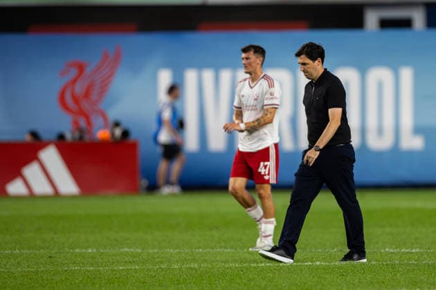 Football - Pre-Season - Liverpool FC v Wrexham AFC NEW YORK, USA - Wednesday, July 29, 2026: Liverpool s head coach Andoni Iraola during a pre-season friendly match between Liverpool FC and Wrexham AFC at Yankee Stadium. (Photo by David Rawcliffe Propaganda) NEW YORK Yankee Stadium NEW YORK UNITED STATES OF AMERICA  Copyright: xDavidxRawcliffex P2026-07-29-Liverpool_Wrexham-62