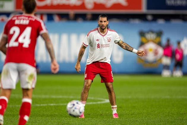 Football - Pre-Season - Liverpool FC v Wrexham AFC NEW YORK, USA - Wednesday, July 29, 2026: Liverpool s captain Dominik Szoboszlai during a pre-season friendly match between Liverpool FC and Wrexham AFC at Yankee Stadium. (Photo by David Rawcliffe Propaganda) NEW YORK Yankee Stadium NEW YORK UNITED STATES OF AMERICA  Copyright: xDavidxRawcliffex P2026-07-29-Liverpool_Wrexham-71